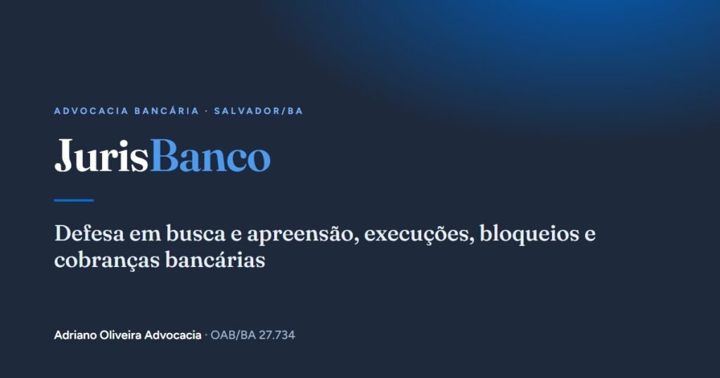 JurisBanco — Advocacia Bancária em Salvador. Defesa em ações de instituições financeiras.